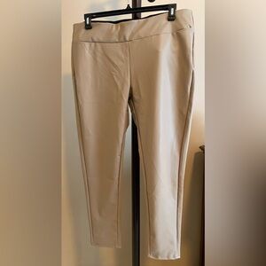 Conceited Brand Velvet Lined Vegan Leather Leggings for Women (2X)